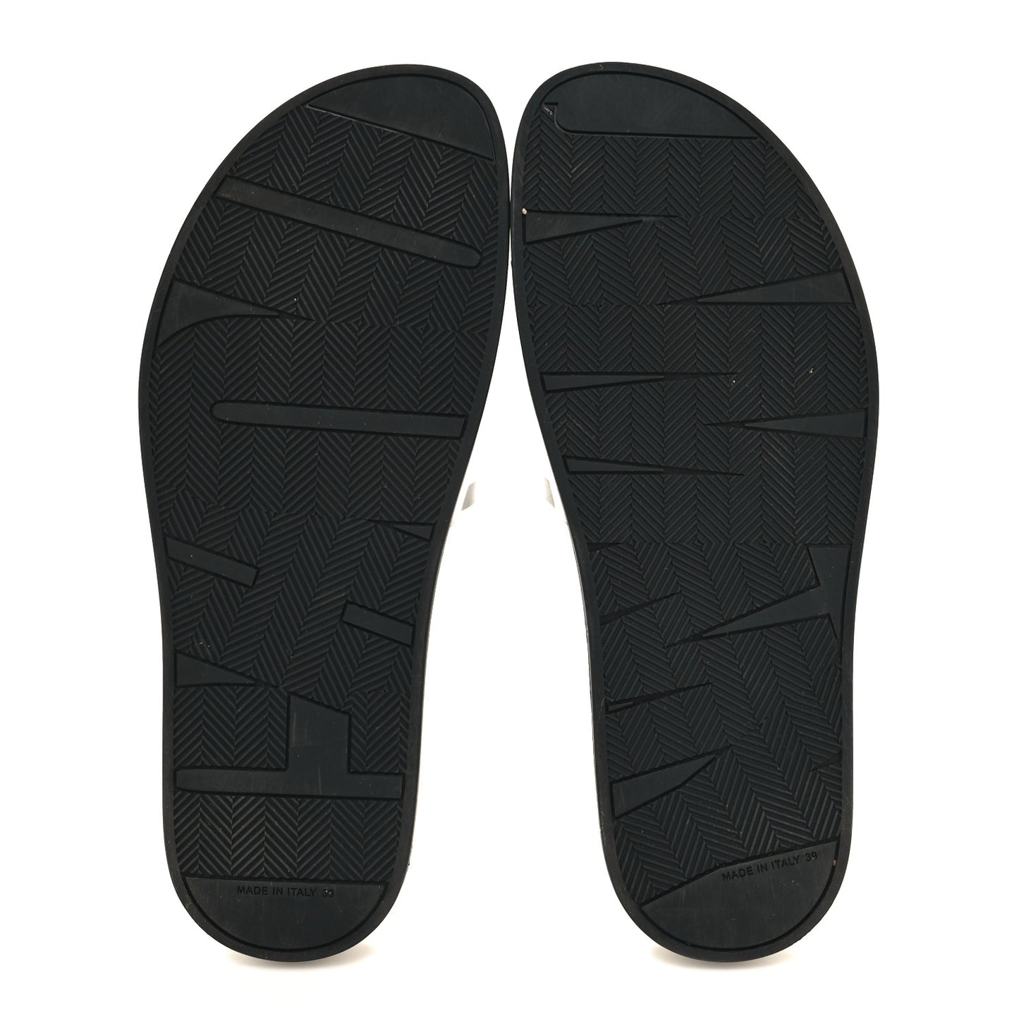 Metallic Rubber Logo Rey/F Slide Sandals 39 Silver Black