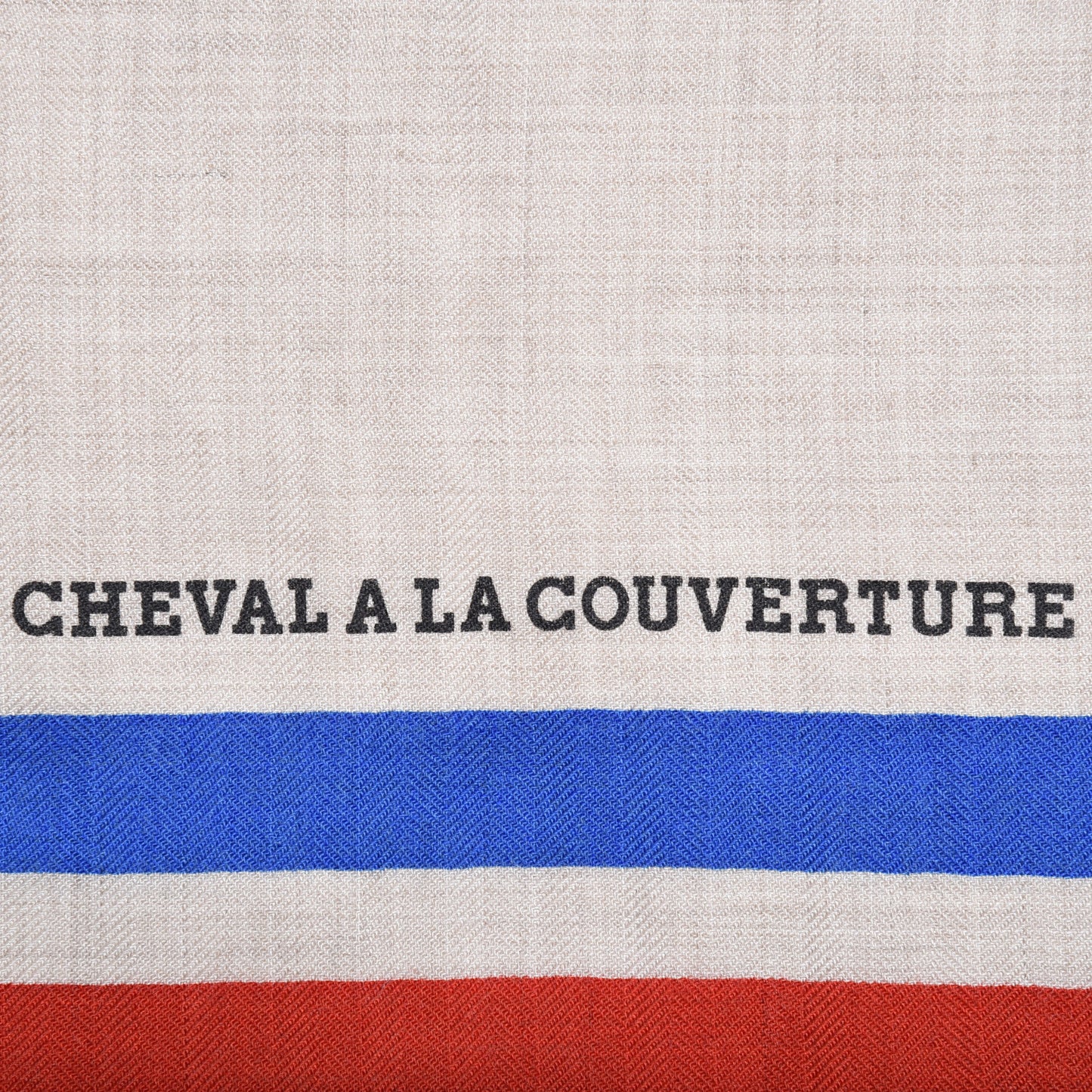 Cashmere Silk Cheval A La Couverture Shawl 140 Naturel Rouge Brique