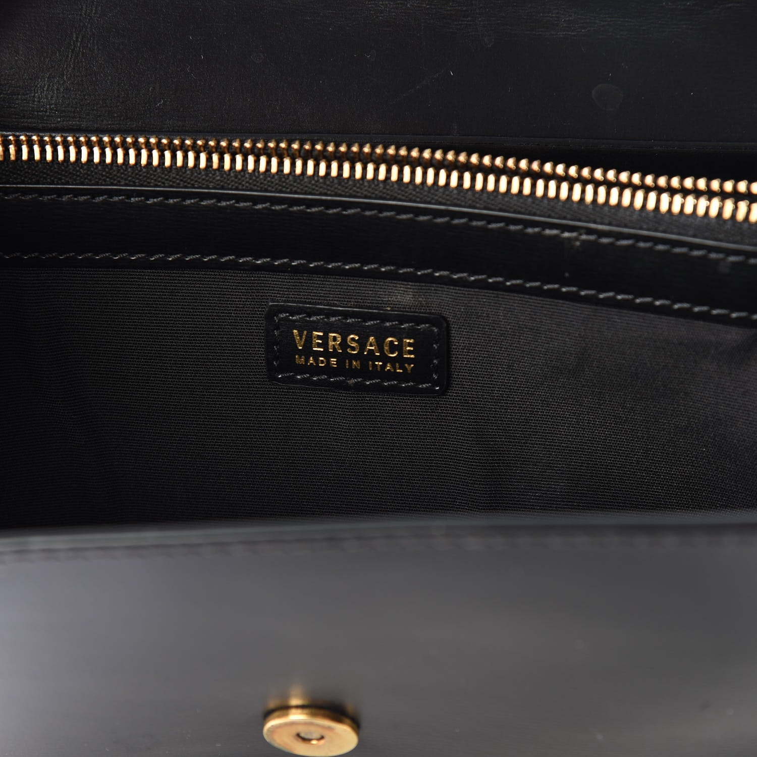 Versace Calfskin Medallion Tribute Crossbody Black 7 of 13