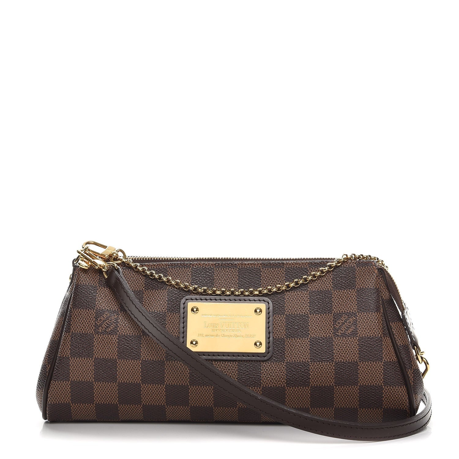 Louis Vuitton Damier Ebene Eva Clutch 1 of 8