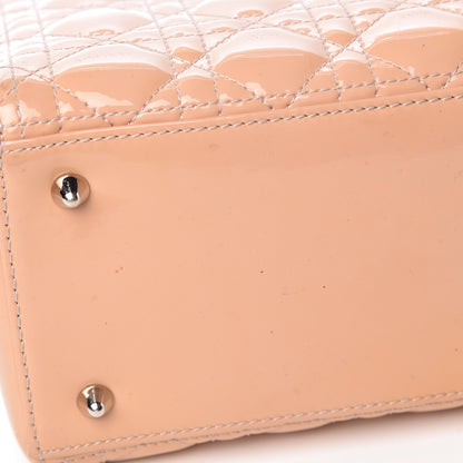 Christian Dior Patent Cannage Medium Lady Dior Beige 21 of 24