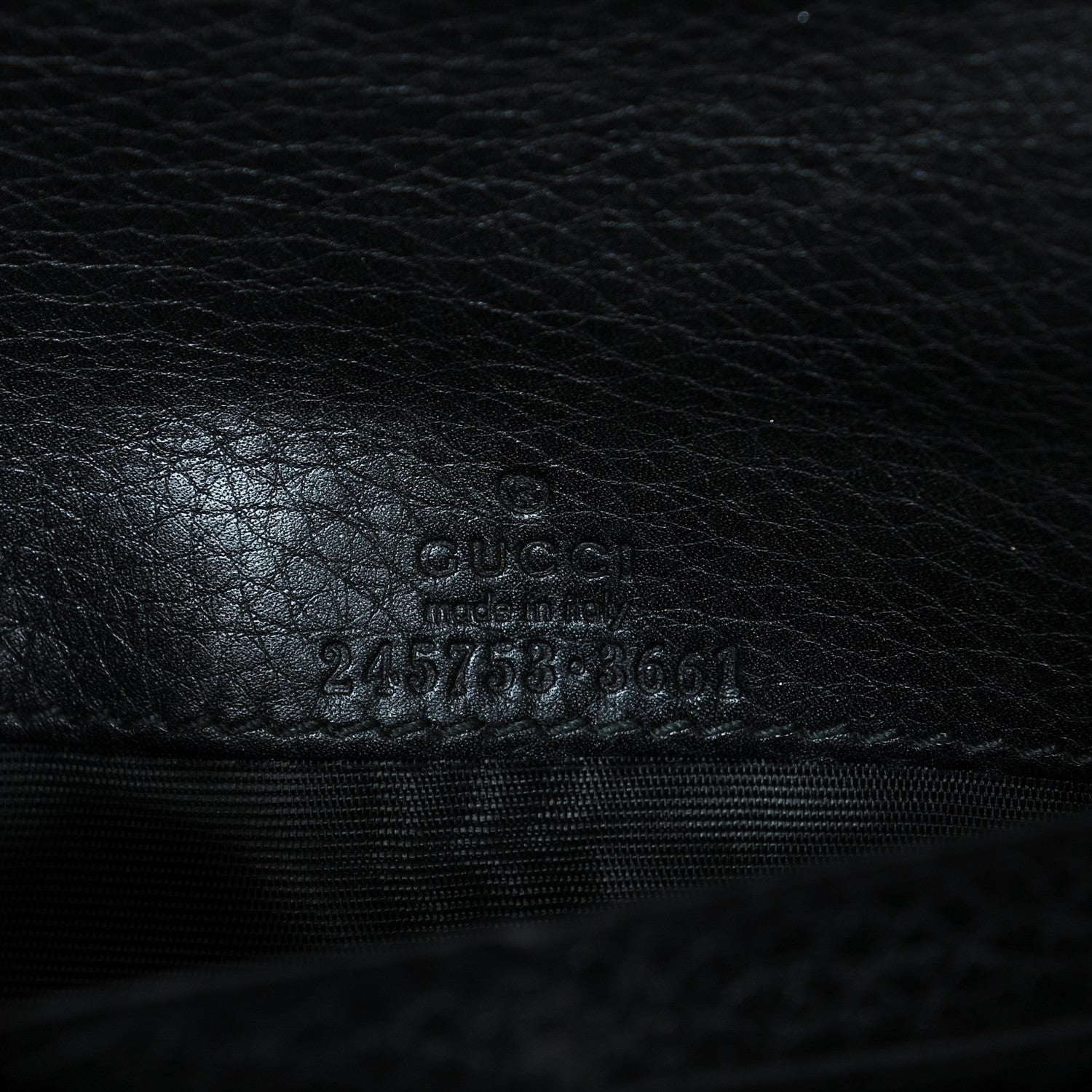 Gucci Calfskin Web Horsebit Chain Clutch Wallet Black 7 of 7