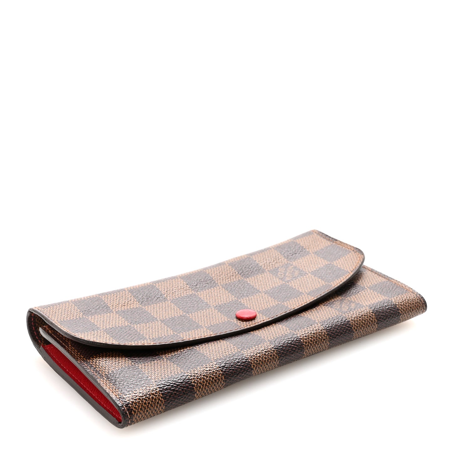 Damier Ebene Emilie Wallet Red