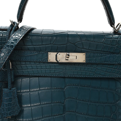 Hermes Matte Alligator Kelly Retourne 32 Colvert 7 of 9