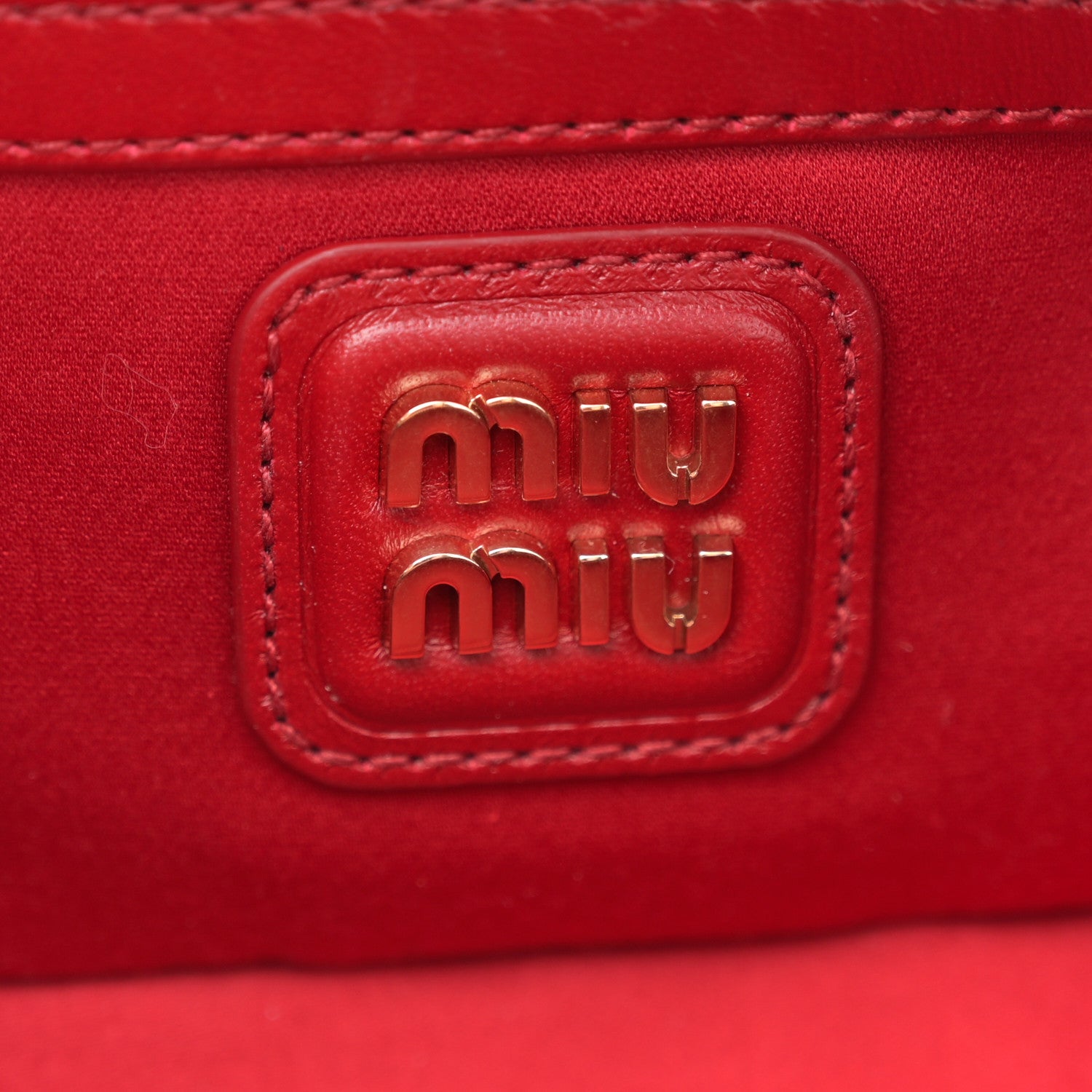 Miu Miu Nappa Matelasse Regular Arcadie Top Handle Bag Rosso 6 of 10