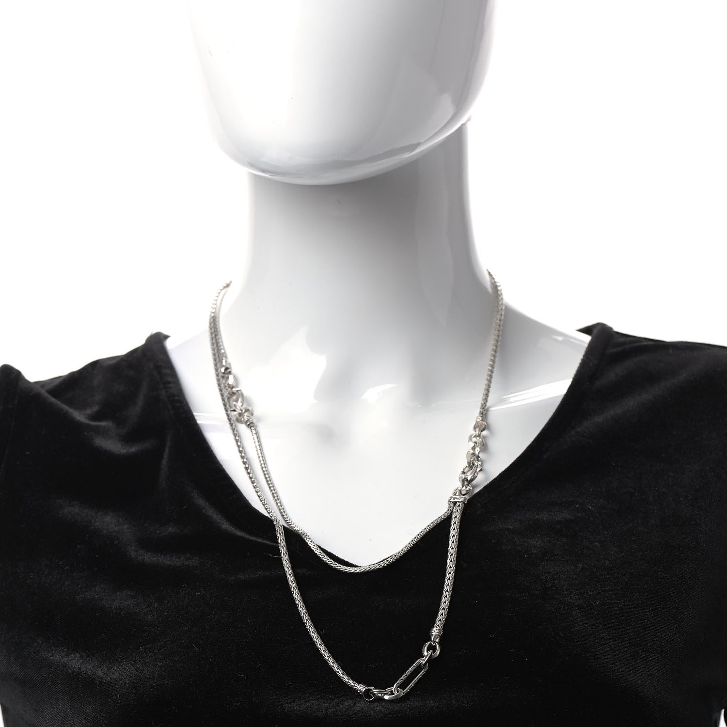 John Hardy Sterling Silver Double Remix Transformable Necklace 2 of 8