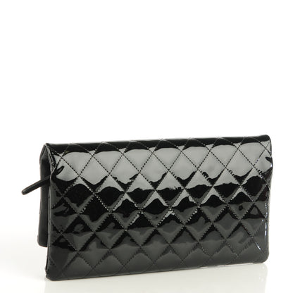 Chanel Patent Calfskin Quilted Beauty CC Clutch Black 3 of 7