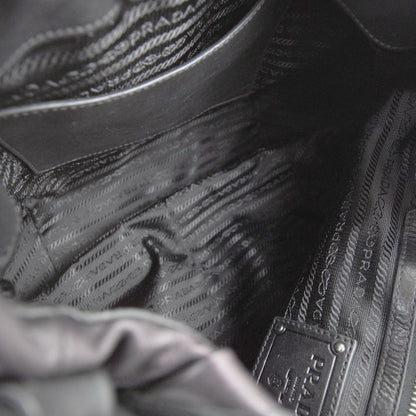 Prada Vitellino Mordo Hobo Black and Purple 6 of 9