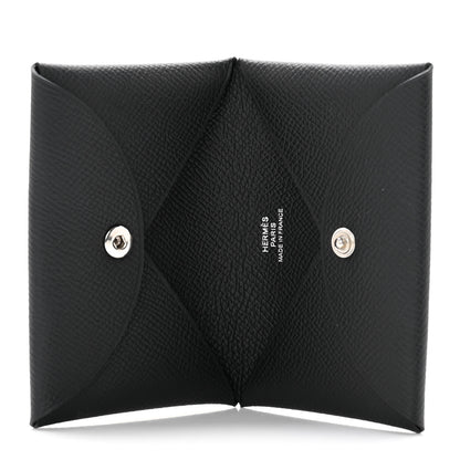Hermes Epsom Calvi Card Case Black 5 of 6