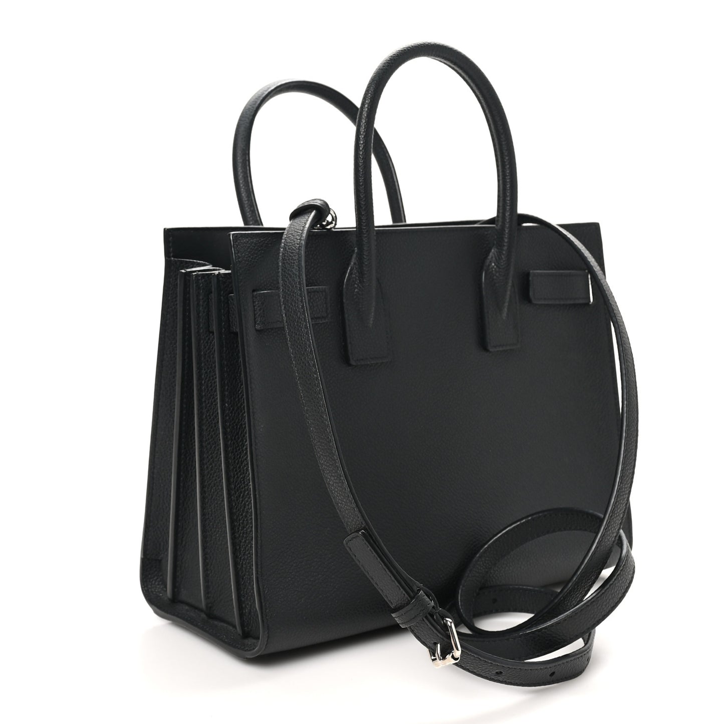 Grained Calfskin Baby Sac De Jour Black