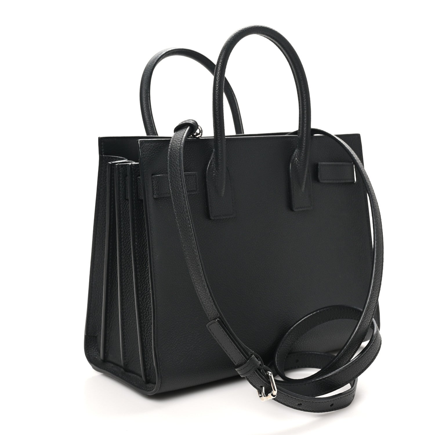 Saint Laurent Grained Calfskin Baby Sac De Jour Black 4 of 11