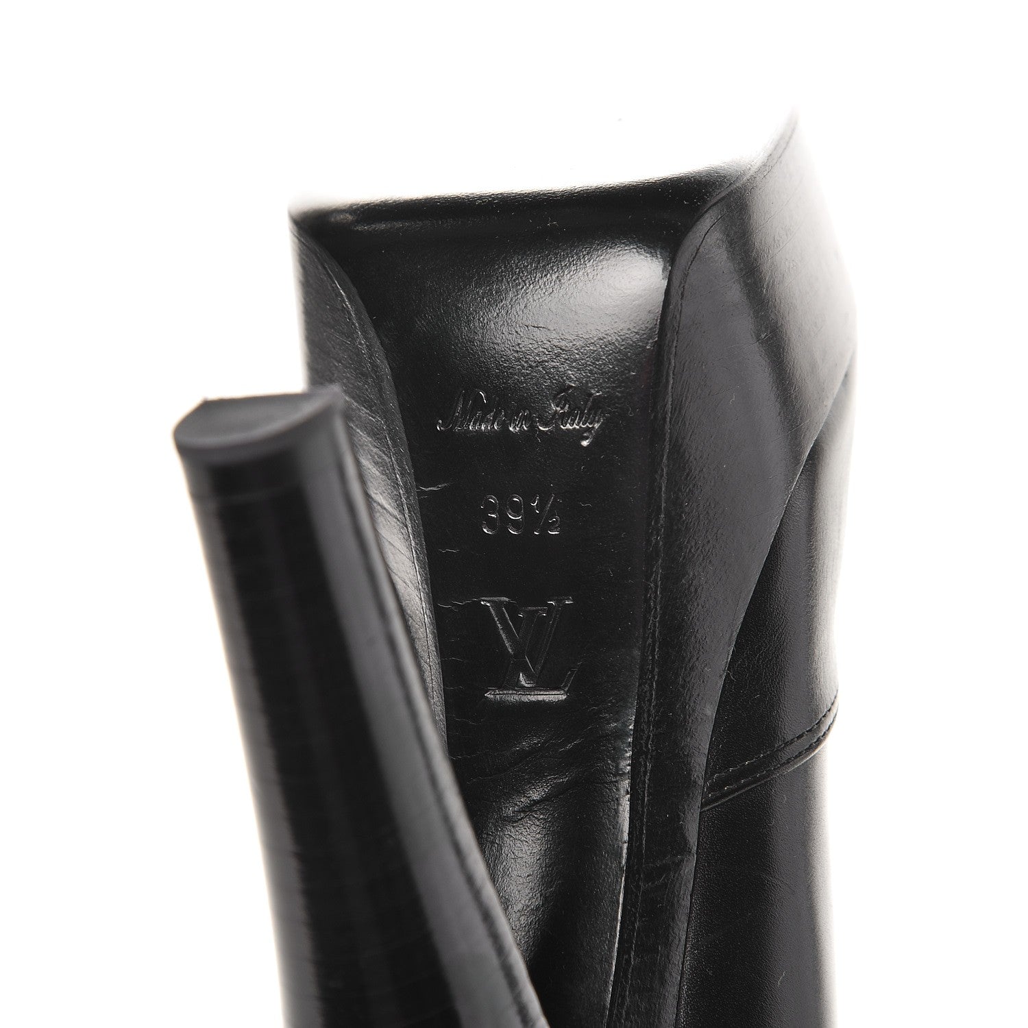 Louis Vuitton Calfskin High Platform Boots 39.5 Black 6 of 7