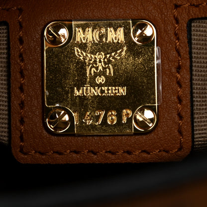 MCM Calfskin Essential Visetos Small Backpack Cognac 2 of 21