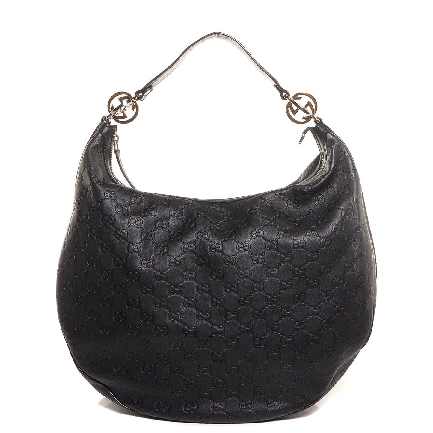 Guccissima GG Large Twins Hobo Black