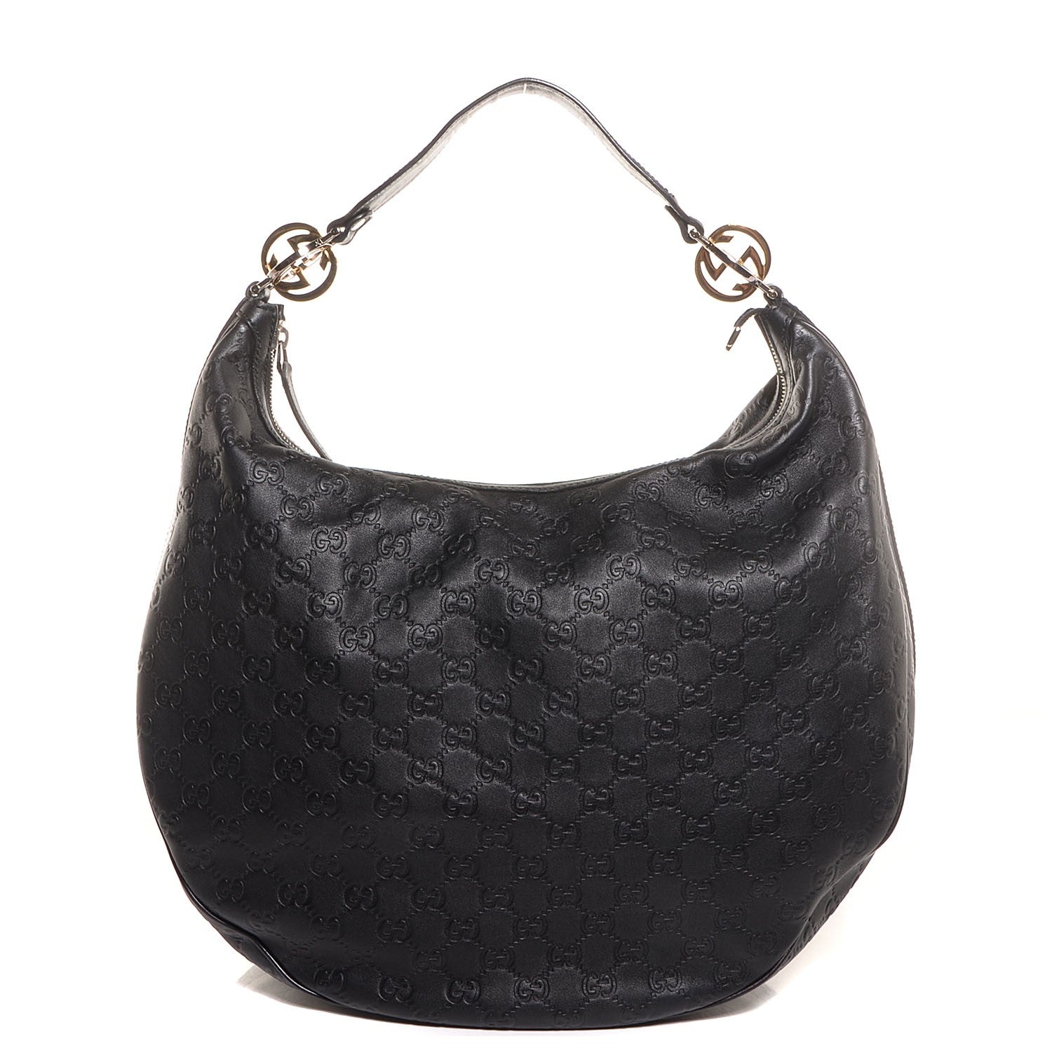 Gucci Guccissima GG Large Twins Hobo Black 1 of 7