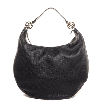 Gucci Guccissima GG Large Twins Hobo Black 1 of 7