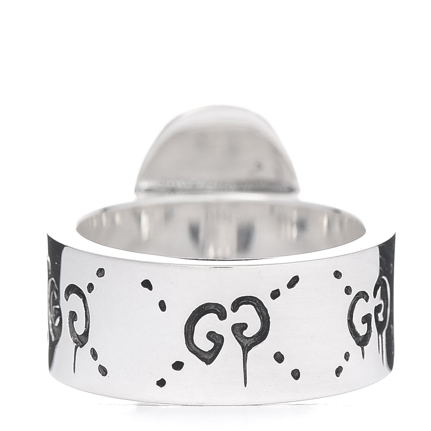 Gucci Sterling Silver GucciGhost Ghost Ring 54 6.75 4 of 6