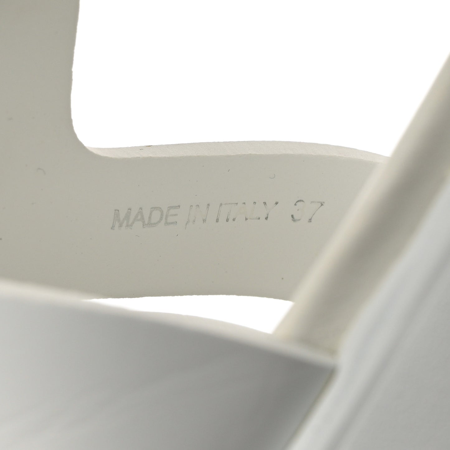 Foam Rubber Metal Triangle Logo Monolith 55mm Cage Sandals 37 White