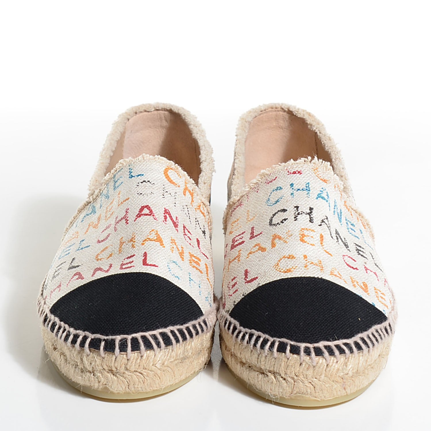 Chanel Toile Monogram Cap Toe Espadrilles 41 Multicolor 2 of 9