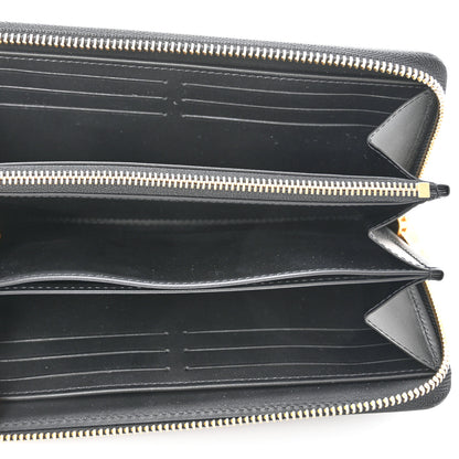 Louis Vuitton Calfskin Nanogram Embossed Zippy Wallet Black 5 of 7