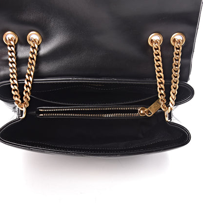 Saint Laurent Calfskin Y Quilted Monogram Small Loulou Chain Satchel Black 5 of 11