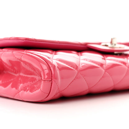 Chanel Patent Quilted Clutch with Chain Flap Fuchsia 9 of 11