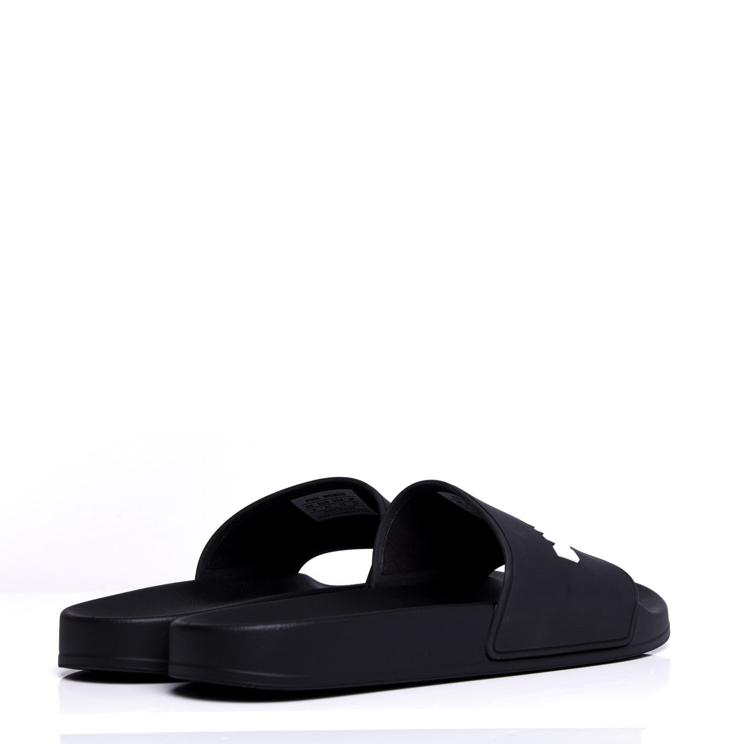 Balenciaga Rubber Womens Logo Pool Slide Sandals 41 Black White 4 of 20