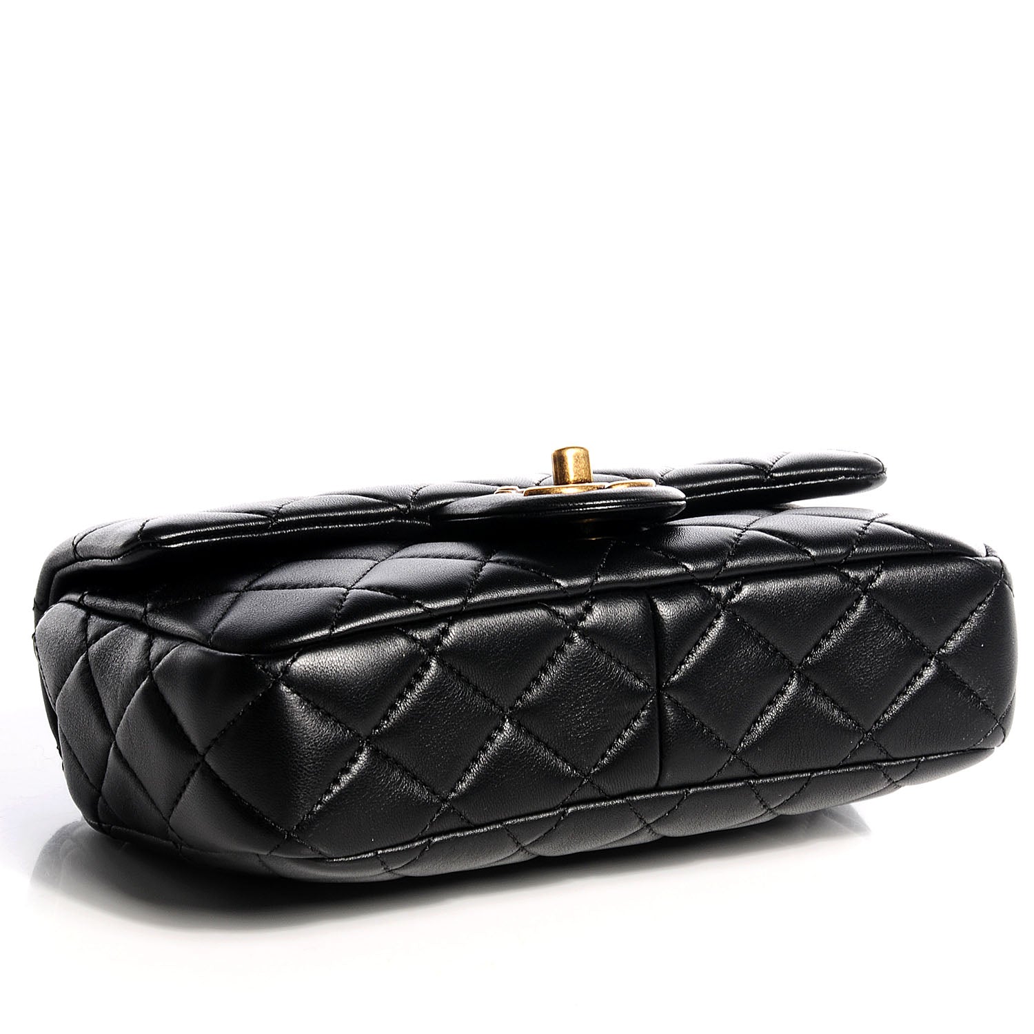 Chanel Lambskin Small Grocery By Flap Black 7 of 12