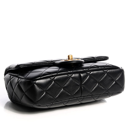 Chanel Lambskin Small Grocery By Flap Black 7 of 12
