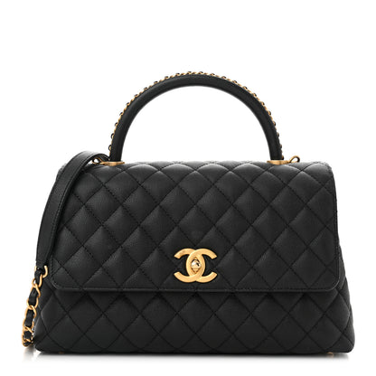 Chanel Caviar Quilted Small Coco Chain Handle Flap Black 1 of 11