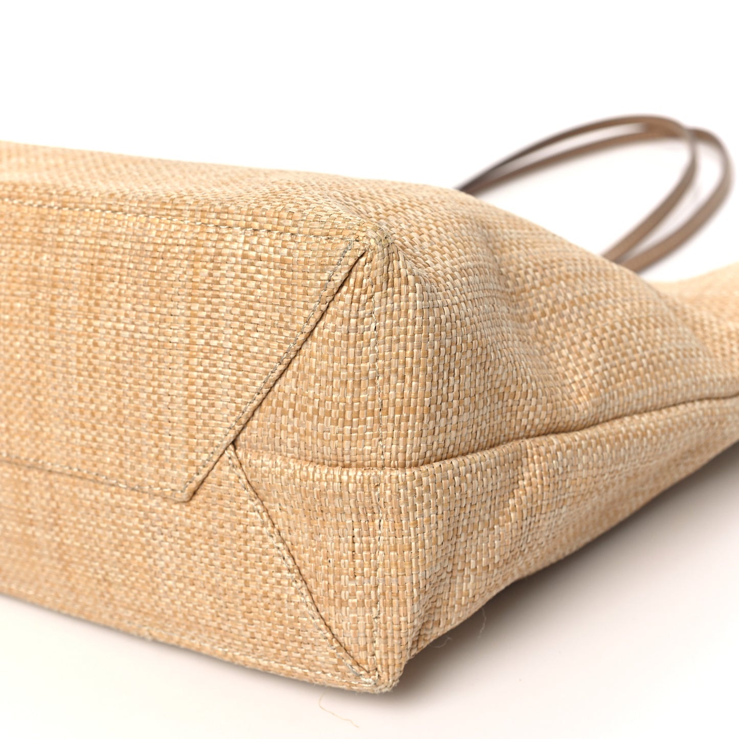 Raffia Logo Tote Naturale