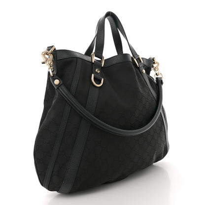 Gucci Monogram Medium Abbey Convertible Tote Black 3 of 11