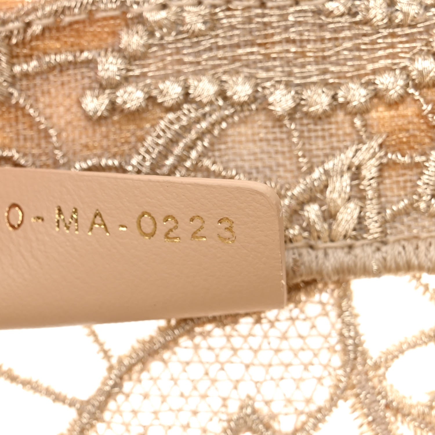 Christian Dior Transparent Metallic Embroidered Mesh Macrame Medium Book Tote Gold 7 of 10