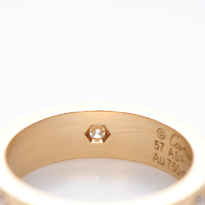 Cartier 18K Yellow Gold 3 Diamond 5.5mm LOVE Ring 57 8 6 of 7