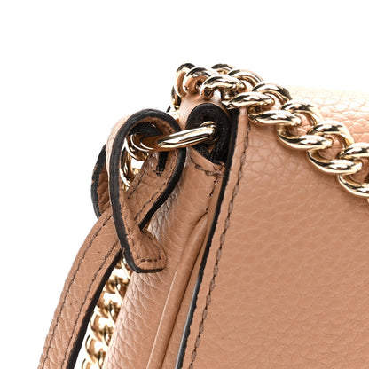 Gucci Pebbled Calfskin Medium Soho Flap Crossbody Camelia 11 of 11