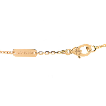 Van Cleef & Arpels 18K Yellow Gold Diamond Mini Frivole 3 Flowers Pendant Necklace 5 of 6