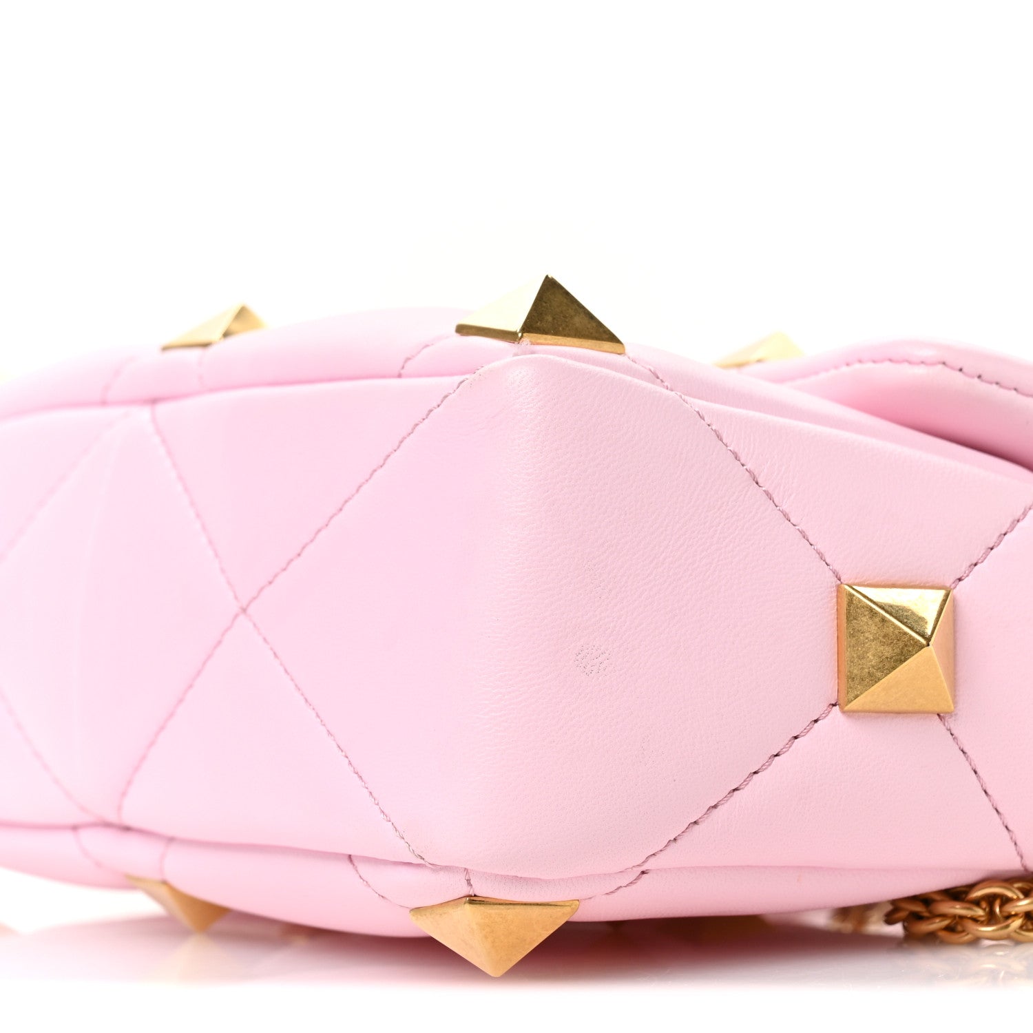 Valentino Garavani Nappa Medium Roman Stud Shoulder Bag Pink Borealis 9 of 12