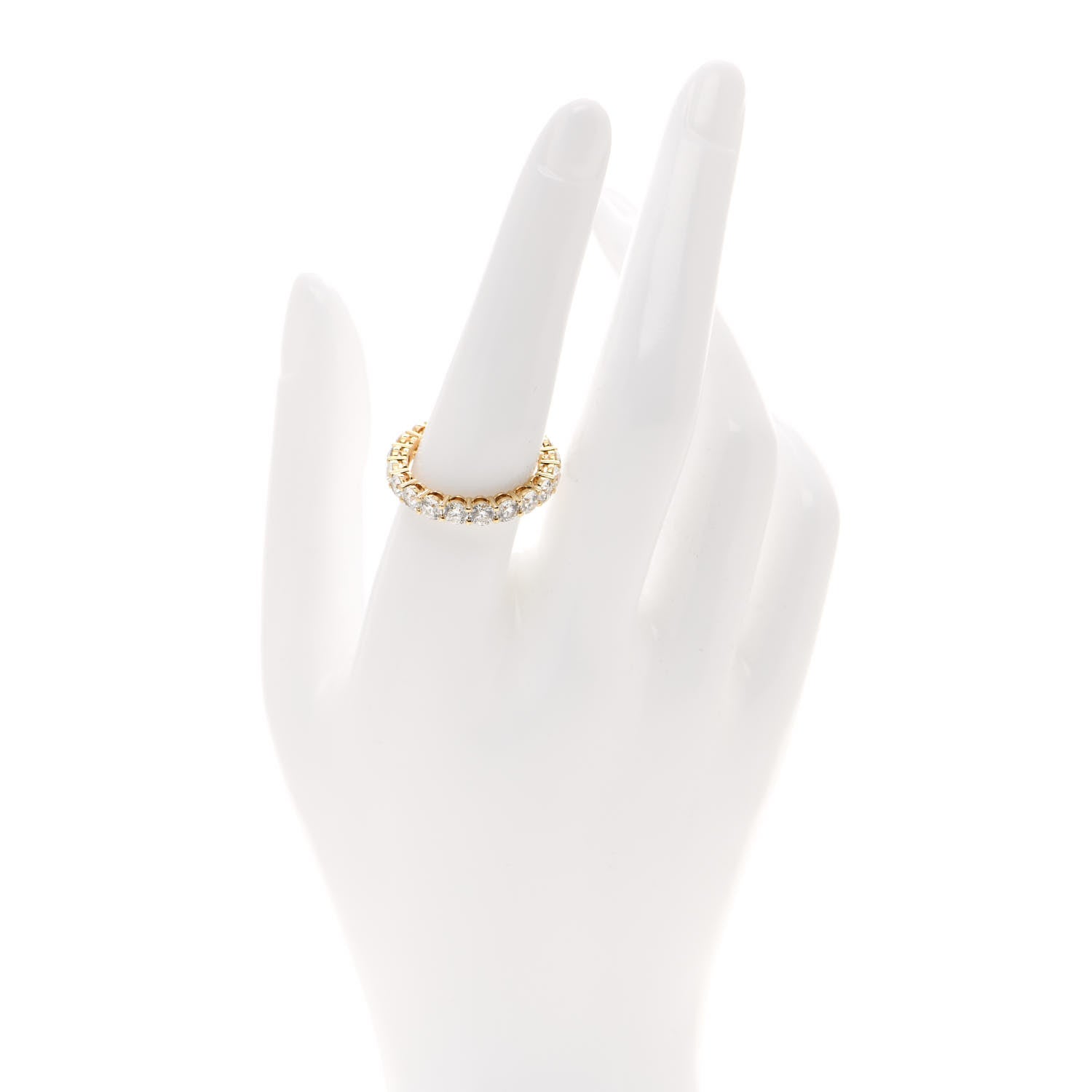 Tiffany 18K Yellow Gold Diamond 3.35ctw 3.5mm Embrace Eternity Band Ring 56 7.75 2 of 5