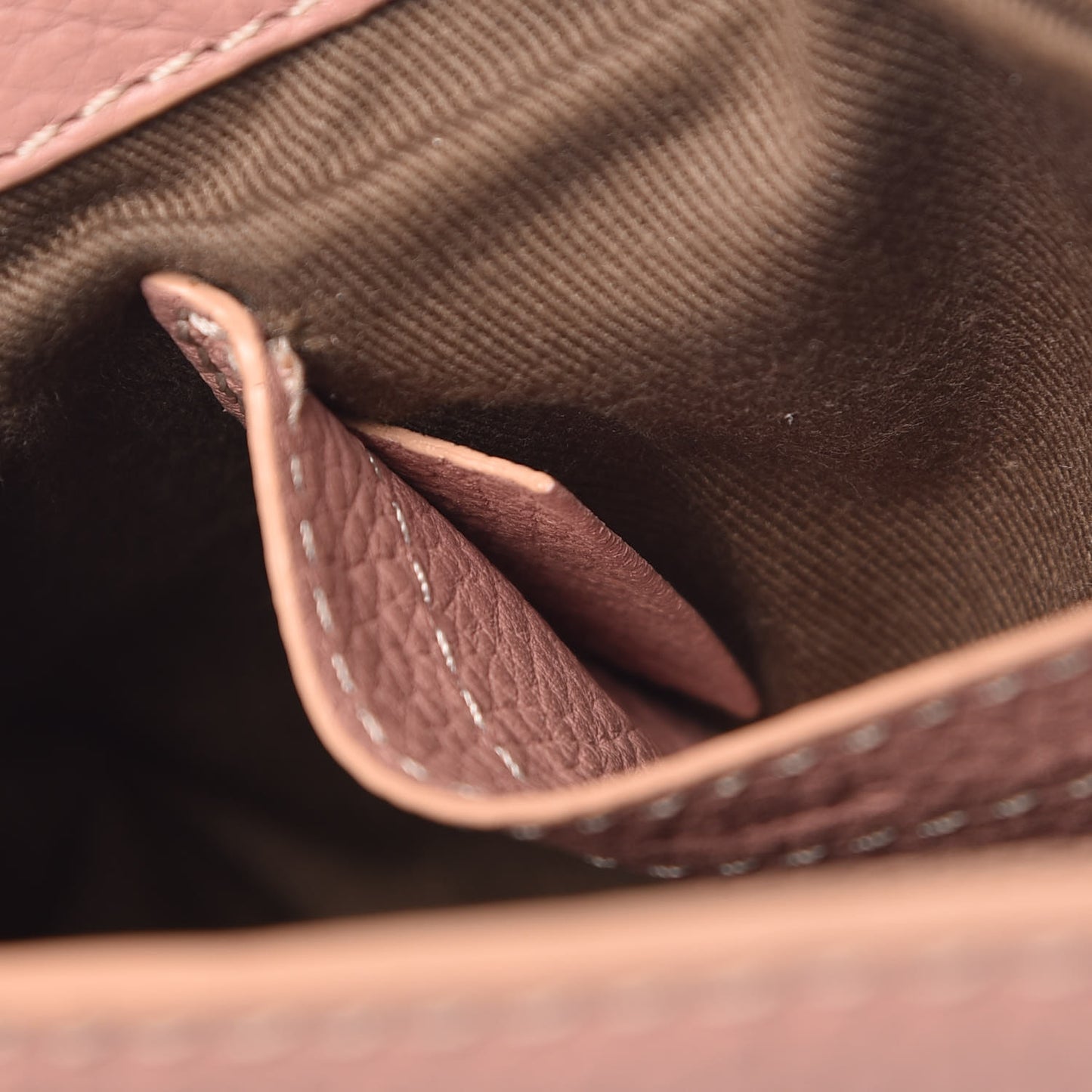 Grained Calfskin Small Marcie Saddle Bag Anemone Pink