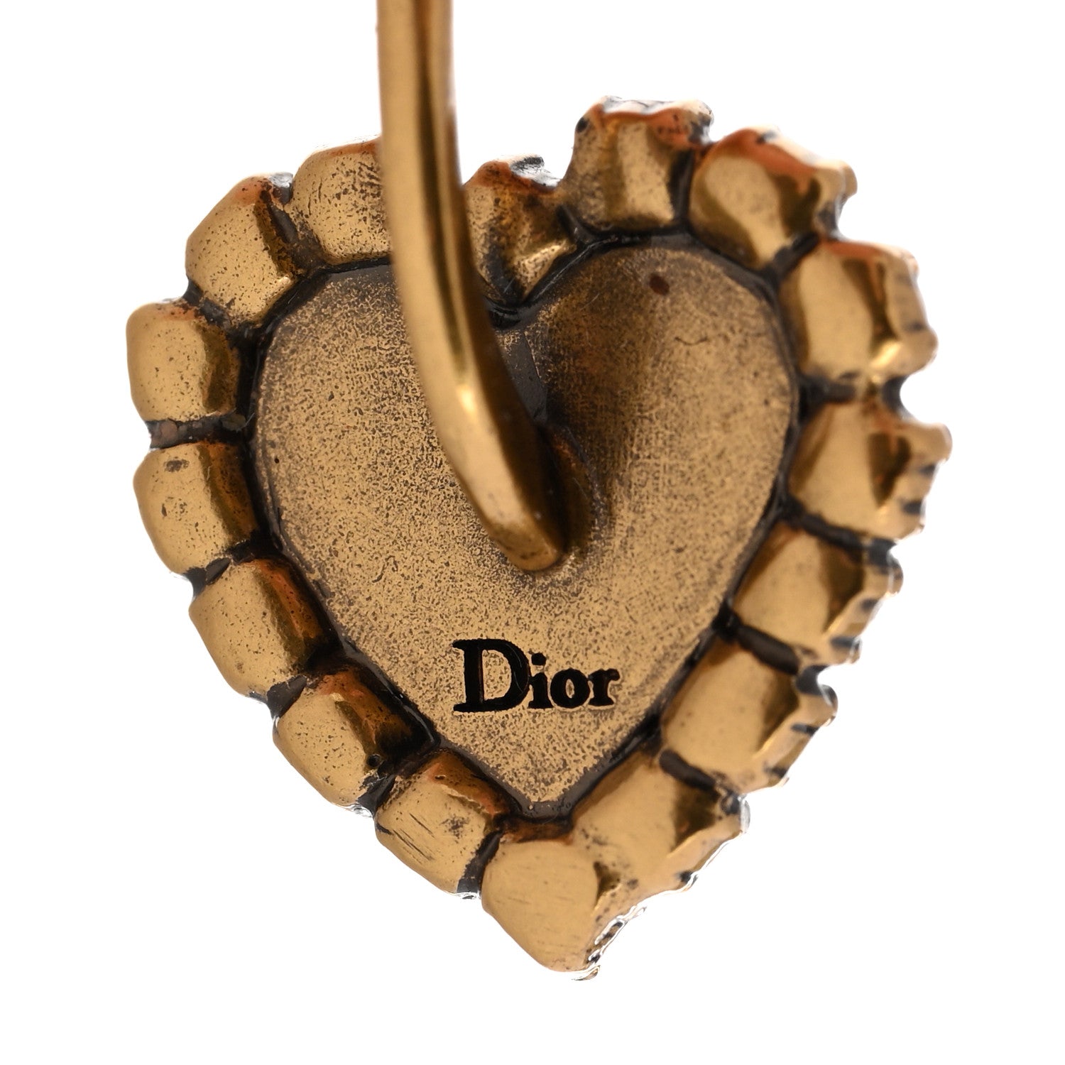 Christian Dior Metal Bee J'Adior Earrings Aged Gold 4 of 5