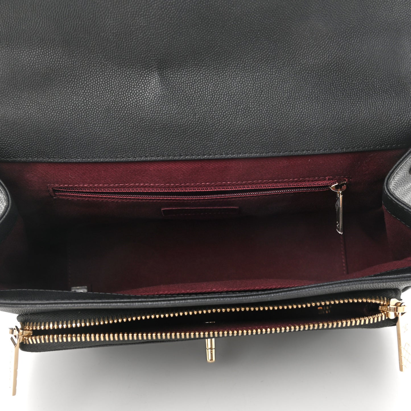 Caviar Quilted Large Business Affinity Flap Black