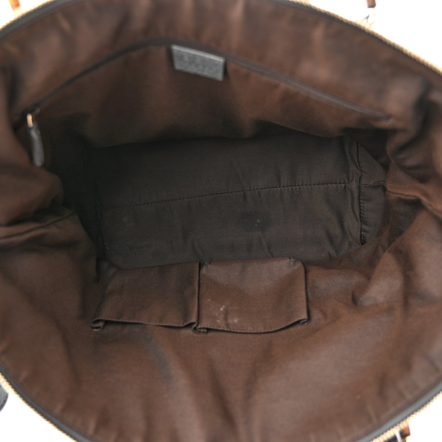 Calfskin Bamboo Top Handle Tote Grey