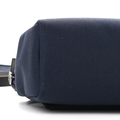 Hermes Military Toile Vache Hunter Herbag Zip Retourne 31 PM Bleu Marine Black 10 of 11