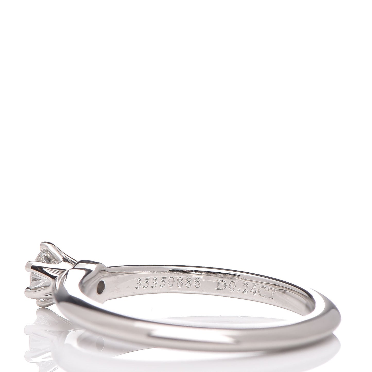 Platinum Diamond .24ct Solitaire Engagement Ring 51 5.75