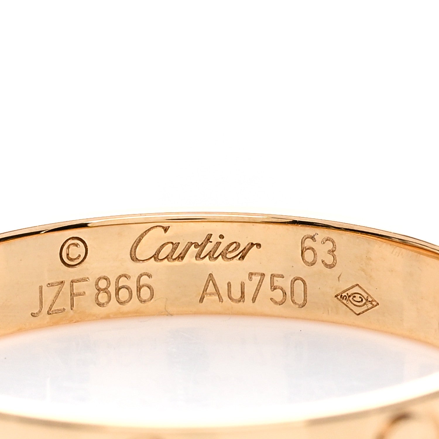 Cartier 18K Yellow Gold 3.5mm LOVE Wedding Band Ring 63 10.5 4 of 4