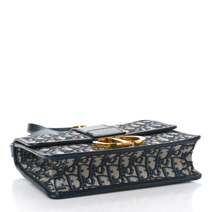 Christian Dior Oblique 30 Montaigne Flap Bag Blue 4 of 8