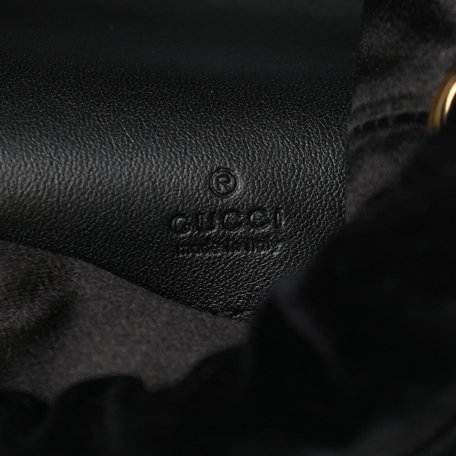 Gucci Velvet Matelasse Mini GG Marmont 2.0 Bucket Bag Black 6 of 8