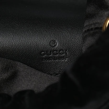 Gucci Velvet Matelasse Mini GG Marmont 2.0 Bucket Bag Black 6 of 8