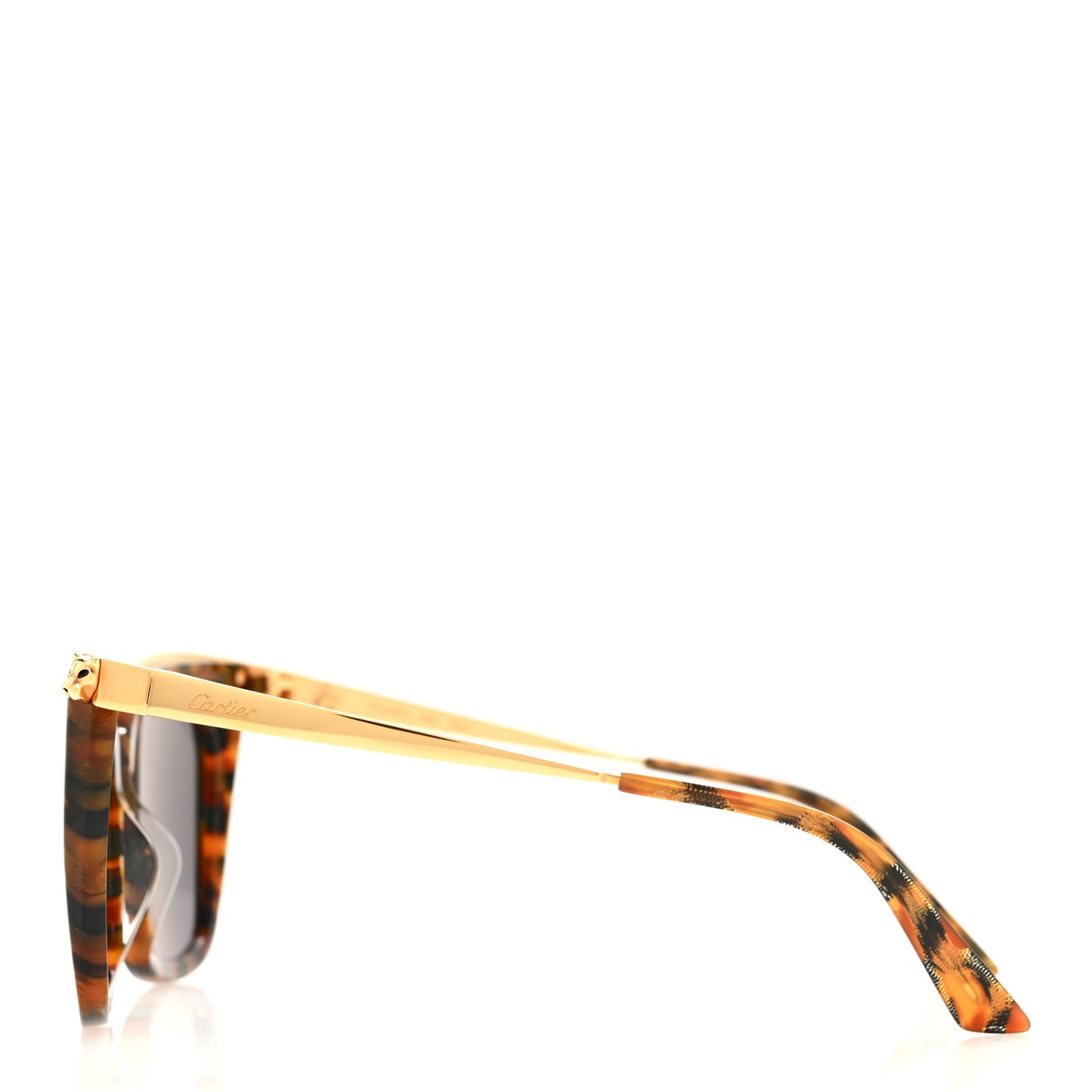 Acetate Metal Panthere Cartier Sunglasses CT0030SA Tortoise