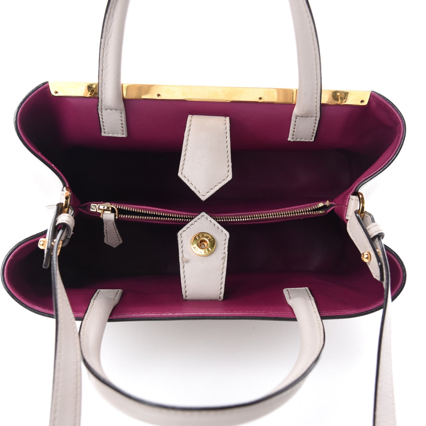 Vitello Dolce Century Petite 2Jours Tote Grigio Polvere Ciclamino